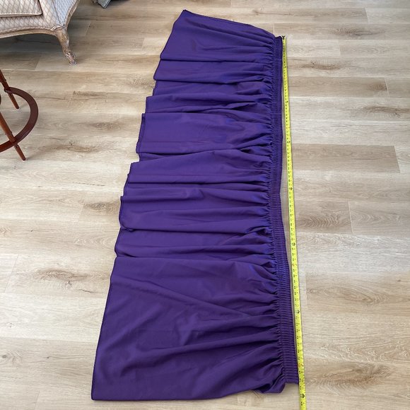 Purple High Quality Spun Polyester Fabric Shirred Pleat 13' Table Skirt - Picture 1 of 12